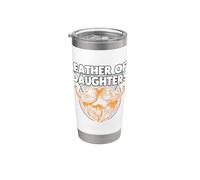 Father Of Daughters Daddy Conservative Dad Protector Vaso térmico de acero inoxidable de doble pared