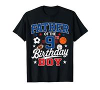 Father of The 9th Boy Sports Dad Athletic Parent Camiseta gráfica económica