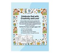 Father’s Day Coloring Book for Kids: Cute and Easy Coloring Pages to Celebrate Dad | Fun Gift for Boys & Girls Ages 3-8