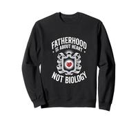 Fatherhood Is About Heart - Mensaje gráfico para el día del padre Sudadera