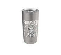 Fatherhood Sometime Rocks Skeleton Fathers Day Dad Papa Vaso térmico de acero inoxidable de doble pared