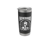 Fatherhood Sometime Rocks Skeleton Fathers Day Dad Papa Vaso térmico de acero inoxidable de doble pared