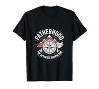 Fatherhood The Ultimate Adventure Brújula Gráfico Papá Padre Camiseta