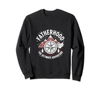 Fatherhood The Ultimate Adventure Brújula Gráfico Papá Padre Sudadera