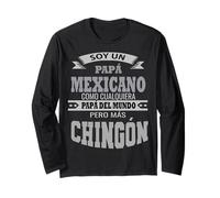 Fathers Day El Papa Mas Chingon Funny Mexican Dad Spanish Manga Larga