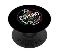 Fathers Day El Papa Mas Chingon Funny Mexican Dad Spanish PopSockets PopGrip Adhesivo