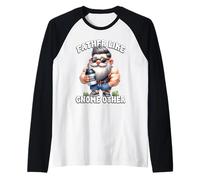 Fathers Day Gnome For Bodybuilder Funny Fitness Dad Saying Camiseta Manga Raglan