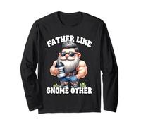 Fathers Day Gnome For Bodybuilder Funny Fitness Dad Saying Manga Larga