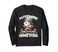 Fathers Day Gnome For Trail Runner And Hiking Dad Saying Manga Larga
