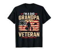 Father's Day I'm a Dad Grandpa and a Veteran Camiseta
