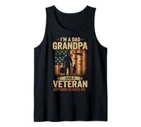 Father's Day I'm a Dad Grandpa and a Veteran Camiseta sin Mangas