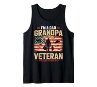 Father's Day I'm a Dad Grandpa and a Veteran Camiseta sin Mangas