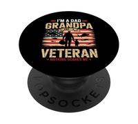 Father's Day I'm a Dad Grandpa and a Veteran PopSockets PopGrip Adhesivo