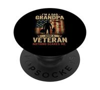 Father's Day I'm a Dad Grandpa and a Veteran PopSockets PopGrip Adhesivo
