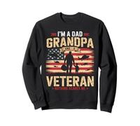 Father's Day I'm a Dad Grandpa and a Veteran Sudadera