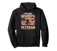 Father's Day I'm a Dad Grandpa and a Veteran Sudadera con Capucha