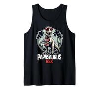 Father's Day Mechanic Dad Grandpa T Rex Dino Papasaurus Rex Camiseta sin Mangas