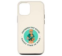 Fathers Day Rock - Daddy Time Is Wild (gráfico de Lobos) Carcasa para iPhone 12/12 Pro