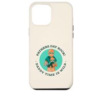 Fathers Day Rock - Daddy Time Is Wild (gráfico de Lobos) Carcasa para iPhone 12 Pro MAX