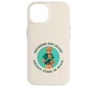 Fathers Day Rock - Daddy Time Is Wild (gráfico de Lobos) Carcasa para iPhone 14