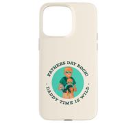 Fathers Day Rock - Daddy Time Is Wild (gráfico de Lobos) Carcasa para iPhone 15 Pro MAX