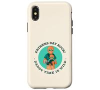 Fathers Day Rock - Daddy Time Is Wild (gráfico de Lobos) Carcasa para iPhone X/XS