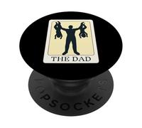 Fathers Day Tarot Card The Dad Funny Father of Two PopSockets PopGrip Adhesivo