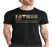 Fathor Funny Vintage Trending Awesome Gift Men T Shirt Men's Tops Tees Black M