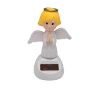 fatiaou Ángel Decoración para coche, ABS Solar Ángel salpicadero Decoraciones | Cabeza temblorosa Ángel Autoschmuck para adultos, niños, mujeres, hombres, conductores, coche, casa, oficina, 11 x 7 x 5