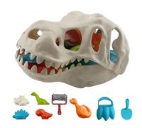 fatiaou Juguete de Playa | con Pala y Juego de Agua de Dinosaurio, de Interior con Cubo, para niñas, Verano, Vacaciones, jardín, Camping, cumpleaños al Aire Libre