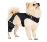 fatiaou Rodillera para Perros, de recuperación de Tela para Perro, Manguito Envolvente Ajustable con 4 estabilizadores de Metal para Soporte de Cadera para Paseos y Actividades de Senderismo