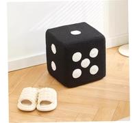 Faticenic Dice - Taburete otomano de 12 x 12, Color Negro, Suave y pequeño para Sala de Estar