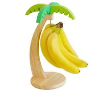 Faticenic Soporte para plátanos Colgador de plátanos de madera en forma de árbol de 13x6 pulgadas con gancho Soporte rústico para frutas para una maduración uniforme y fácil acceso, gancho, percha