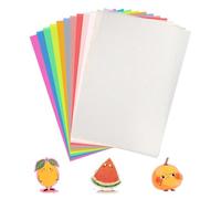 Fatiya 12 hojas de plástico termorretráctiles, papel de película retráctil de 5.7 x 7.8 pulgadas, papel de arte retráctil colorido para pulsera, llavero, bricolaje, adorno creativo, colgante