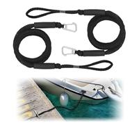 Fatiya 2 líneas elásticas de muelle de barco de 6 pies con clip y bucle de acero inoxidable, línea de anclaje elástica ajustable, cuerda de amarre de barco resistente para kayak PWC, kayak, jet ski