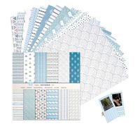 Fatiya 24 hojas de papel para álbumes de recortes, papel de decoupage estampado de 6 x 6 pulgadas, suministros decorativos de una sola cara para manualidades, tarjetas, diario de arte, álbum de fotos