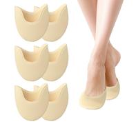 Fatiya 3 pares de almohadillas suaves de ballet para zapatos de punta, plantillas de media esponja, 3.3 x 3.7 pulgadas, transpirables, antideslizantes, para danza, protectores de almohadilla para