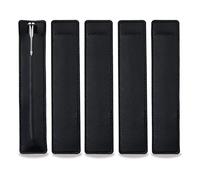 Fatiya 5 Piezas Estuche de Cuero Para Pluma Estilográfica, Funda de Piel Para Bolígrafos, Suave Protectora Bolsa, Negro