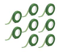 Fatiya 8 rollos de cinta floral verde claro 12 mm, cinta para envolver tallos de ramo, suministros de floristería, arreglos, proyectos DIY, bodas (30 yardas/rollo)