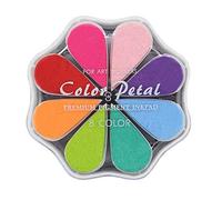 Fatiya Almohadillas de Tinta para Sellos, 8 Colores Tintas Arbol Huellas, Lavable, Pétalo Color del Arco Iris, para Manualidades, Hacer Tarjetas, Sellos de Goma Socio y Niños DIY Scrapbooking (1015)