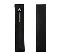 Fatiya Funda de Cuero para Bolígrafo Único, Organizador Protector Suave para Lápiz Táctil, Lápices, Paquete de 2 Negro