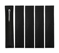Fatiya Funda de Cuero para Bolígrafo y Lápiz, Organizador de Funda Protectora Suave, Paquete de 5 Negro