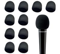 Fatiya Paquete de 10 fundas universales gruesas para micrófono, reutilizables, de espuma, parabrisas de micrófono, adecuadas para la mayoría de lugares de entretenimiento y micrófonos de mano (10)