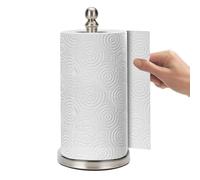 Fatizon, Soporte resistente para rollos de papel de cocina, encimera, Níquel cepillado
