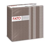 Fato, Servilletas de Papel, Airlaid, Efecto Textil, Paquete de 50 Servilletas, Tamaño 40x40 dobladas en 4, Decoración Tweed Chocolate