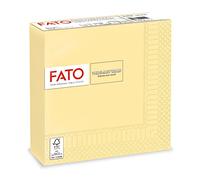 Fato - Servilletas de Papel Desechables, Ideales para Almuerzos Informales y Buffets, Paquete de 50 Servilletas, Tamaño 33x33, Dobladas en 4, 2 capas, Color Champagne, Papel 100% Pura Celulosa