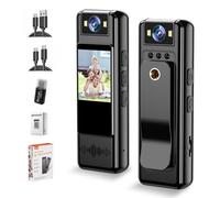 FATONIO Minicámara corporal de 1080P, cámara corporal de policía con tarjeta de memoria, cámara desgastada por el cuerpo, portátil de alta calidad, videocámara de grabación de video de patrulla