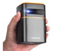 FATORK Mini proyector, 5G WiFi 6 Bluetooth de corto alcance, proyector portátil HD 1080P DLP con batería recargable, memoria 1G, soporte para teléfono portátil, compatible con iOS/Android/HDMI/USB