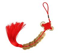 FATTERYU Nudo Chino Feng Shui Lucky Wealth 3/6/8/9/10 Monedas para la Borla Colgante del automóvil doméstico