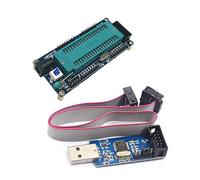 fatteryu Tarjeta de Desarrollo del Sistema AVR ATMEGA y módulo USB ATMEGA8 ISP Programmer 51